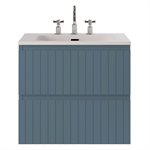 KIT - Adeline Denim 24" Single Vanity with Integrated Solid Surface Top