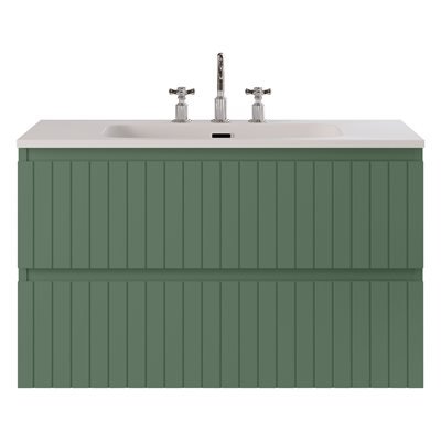KIT - Adeline Forest 36" Single Vanity with Integrated Solid Surface Top