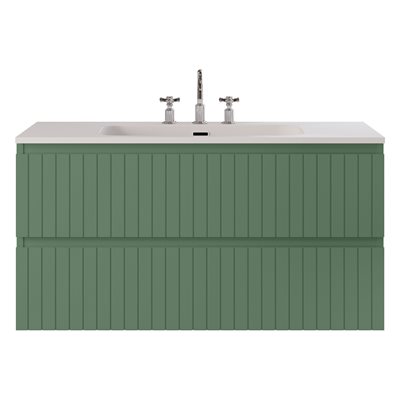 KIT - Adeline Forest 42" Single Vanity with Integrated Solid Surface Top