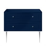 Alma Blue 42" Vanity with Chrome Legs & Knobs without Top