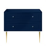 Alma Blue 42" Vanity with Gold Legs & Knobs without Top