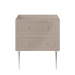 Alma Taupe 30" Single Vanity with Chrome Legs & Knobs without Top