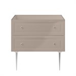 Alma Taupe 36" Single Vanity with Chrome Legs & Knobs without Top