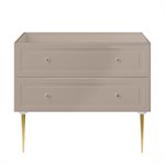 Alma Taupe 42" Single Vanity with Gold Legs & Knobs without Top