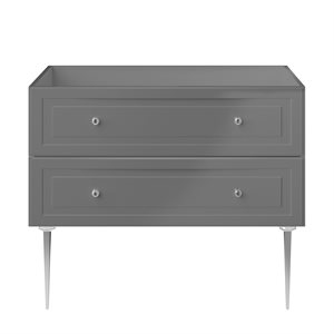 Alma Gray 42" Vanity with Chrome Legs & Knobs without Top