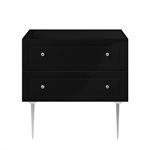 Alma Black 36" Vanity with Chrome Legs & Knobs without Top