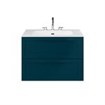 Alma Turquoise 30" Vanity with Integrated White Solid Surface Top