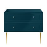 Alma Turquoise 42" Vanity with Gold Legs & Knobs without Top