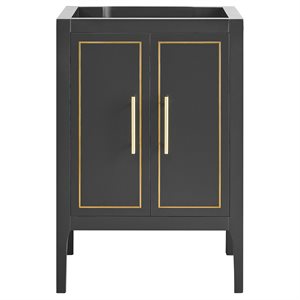 Province Charcoal and Gold 24" Single Vanity without Top