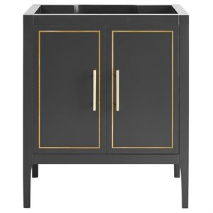 Province Charcoal and Gold 30" Single Vanity without Top