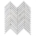 White Carrara 1 / 2x4 Herringbone