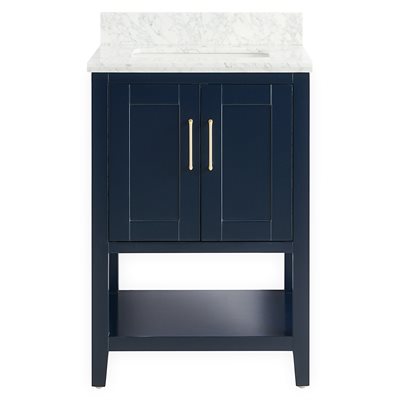 Sheraton 24" Navy Vanity with Carrara Marble Top