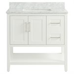 Sheraton 36" White Vanity with Carrara Marble Top