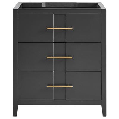 Iconic 30" Charcoal and Gold Vanity (Counter Sold Separately)