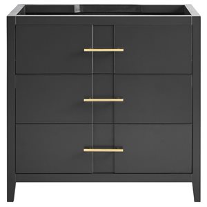 Iconic 36" Charcoal and Gold Vanity (Counter Sold Separately)