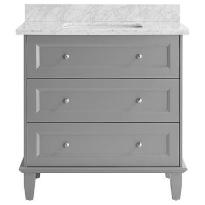 Nora Gray 36" Single Vanity with Carrara Marble Top