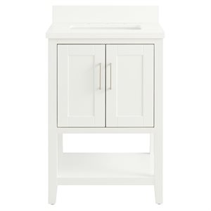 Sheraton 24" White Vanity with Pure White Quartz Top