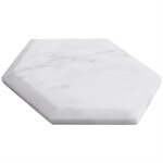 Close Out - Elongated Beveled Hexagon White Carrara
