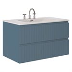 KIT - Adeline Denim 36" Single Vanity with Integrated Solid Surface Top