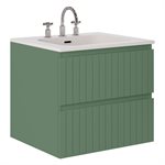 KIT - Adeline Forest 24" Single Vanity with Integrated Solid Surface Top
