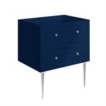 Alma Blue 30" Vanity with Chrome Legs & Knobs without Top