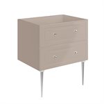 Alma Taupe 30" Single Vanity with Chrome Legs & Knobs without Top