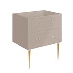 Alma Taupe 30" Single Vanity with Gold Legs & Knobs without Top