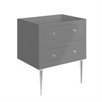 Alma Gray 30" Vanity with Chrome Legs & Knobs without Top