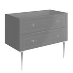 Alma Gray 42" Vanity with Chrome Legs & Knobs without Top