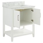 Sheraton 30" White Vanity with Carrara Marble Top