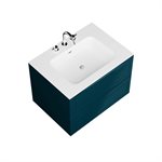 Alma Turquoise 30" Vanity with Integrated White Solid Surface Top