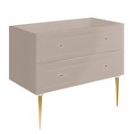 Alma Taupe 42" Single Vanity with Gold Legs & Knobs without Top