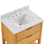 Dayton Woodgrain 30" Single Vanity with Carrara Marble Top