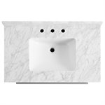 Nora Gray 36" Single Vanity with Carrara Marble Top