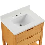 Dayton Woodgrain 30" Single Vanity with Pure White Quartz Top