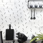 Close Out - Oracle Trapezoid Crystallized Porcelain & Black Stainless Steel