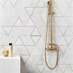 Axil Carrara - White Carrara & Brass