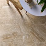 Oberon Sand Beige Porcelain 20" Hexagon