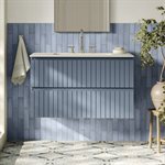 KIT - Adeline Denim 36" Single Vanity with Integrated Solid Surface Top