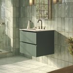 KIT - Adeline Forest 24" Single Vanity with Integrated Solid Surface Top