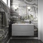 Alma Gray 42" Vanity with Integrated White Solid Surface Top