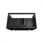 Alma Black 36" Vanity with Chrome Legs & Knobs without Top