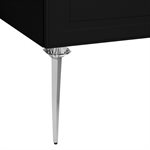 Alma Black 36" Vanity with Chrome Legs & Knobs without Top