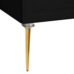 Alma Black 30" Vanity with Gold Legs & Knobs without Top