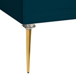 Alma Turquoise 36" Vanity with Gold Legs & Knobs without Top