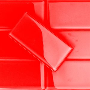 Close Out - Crystal Fire Red 3x6 Polished