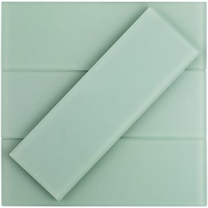 Crystal Seafoam Green 4x12 Frosted